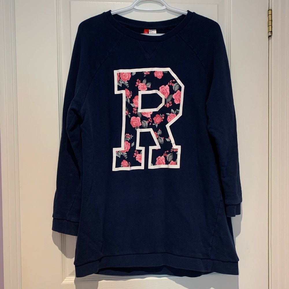 H&M floral “R” sweatshirt